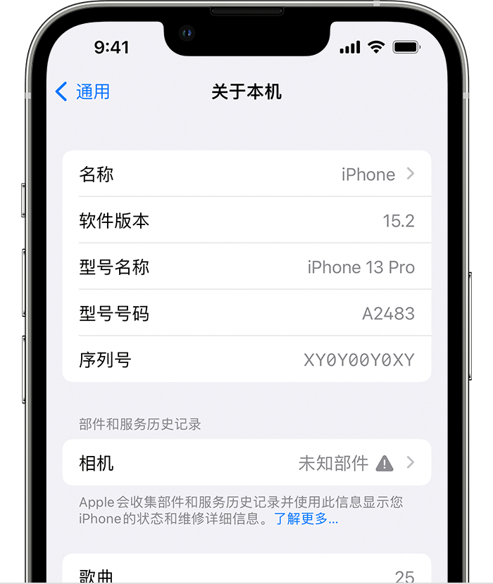 定结苹果维修分享iPhone 出现提示相机“未知部件”是什么原因？ 